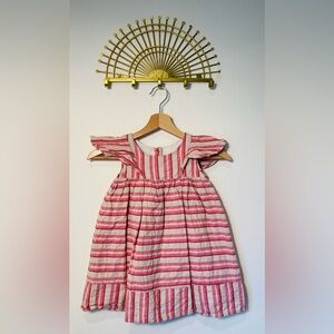 Genuine Kids Neutral Striped Dress. 5T.
